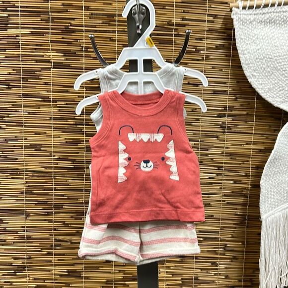 Carter's Baby Boys Little Shorts, Tank and Bodysuit, 3 Piece Set - Red Size NB - Picture 2 of 3